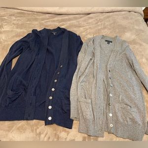 Navy blue and gray cardigan bundle